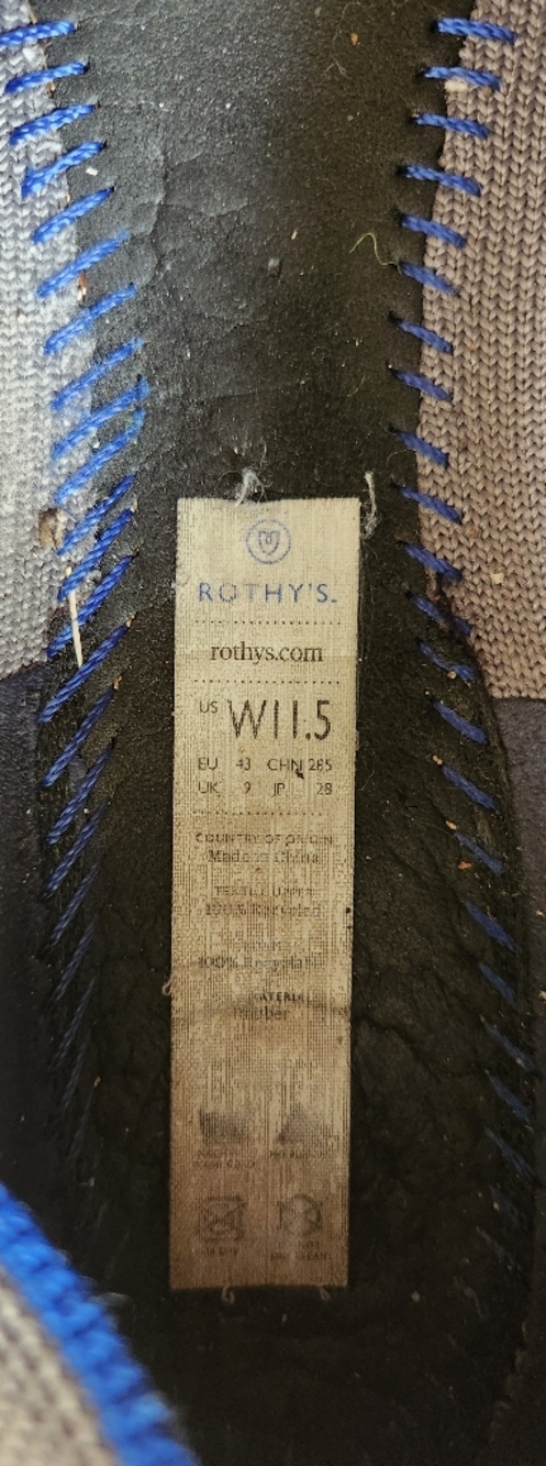 Rothy's Pointed Toe Grey Washable Flat Ladies Minimalist Lightweight Ballet 11.5 - Picture 6 of 7